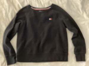 Tommy Hilfiger Sport Women's Black Pullover Fleece Sweatshirt Size M